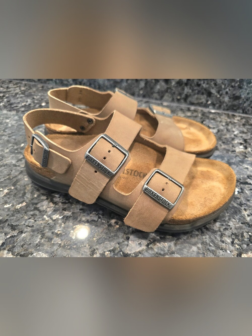 Birkenstock Milano Crosstown Sandal in Taupe